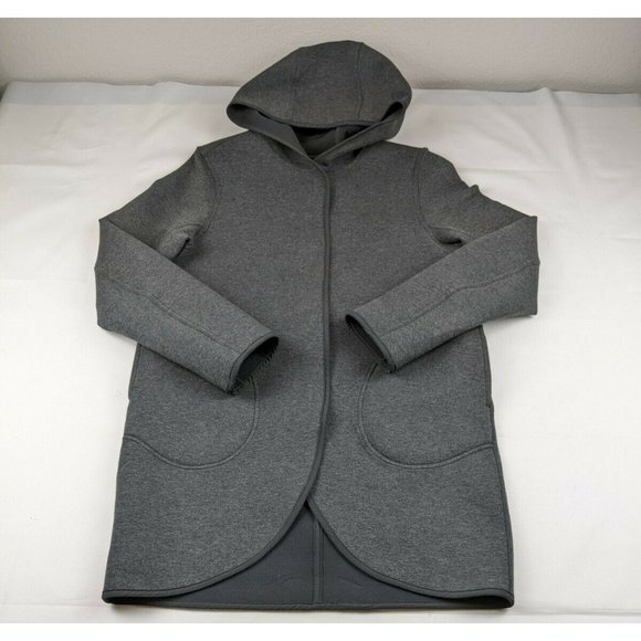 lululemon athletica Jackets & Blazers - Lululemon Women's City Bound Reversible Wrap Jacket Heathered Grey/Black Small